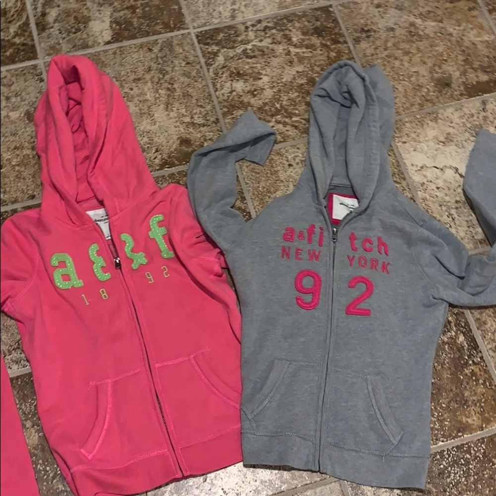 ABERCROMBIE AND FITCH KIDS ZIP UP JACKETS